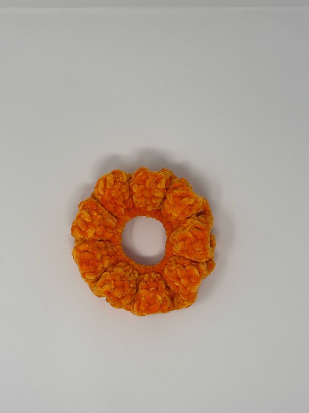 Orange Crochet Scrunchie